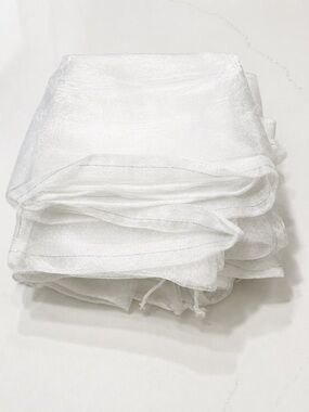 White Sheer Fabric plant protectors